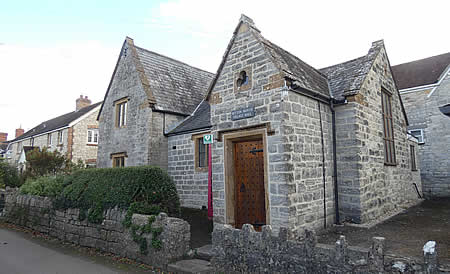 View of the entrance to Sutton Montis Village Hall