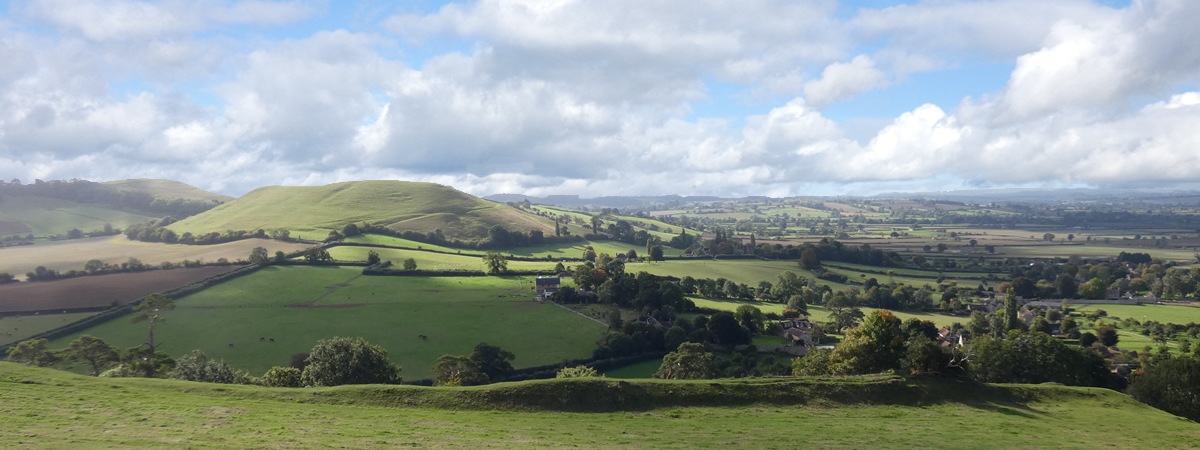 Views over the parish from Cadbury Castle