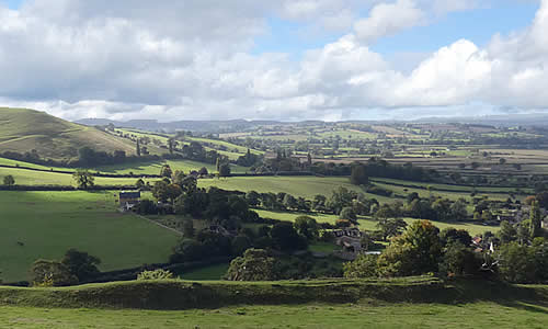 Views over the parish from Cadbury Castle