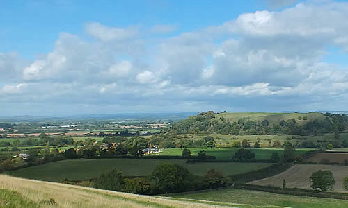 Views towards Cadbury Castle